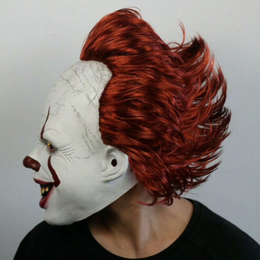Teeth IT Stephen Clown Mask Horror Stephen King’s It Clown Mask Glowing Creepy Clown Halloween Mask.