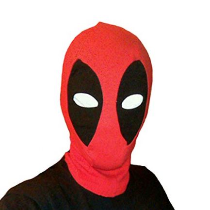 Deadpool Mask Breathable Fabric Faux Leather Full Face Mask Halloween Party Cosplay Prop